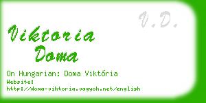 viktoria doma business card